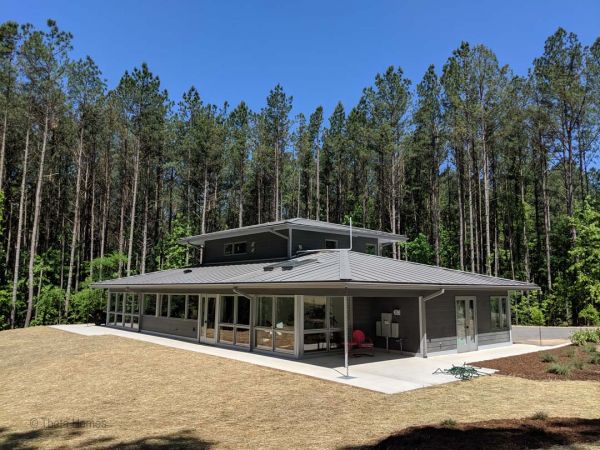 Daytime facade of energy‑efficient custom home