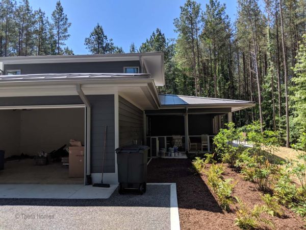 Detail of facade material and window placement