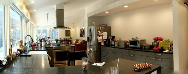 Aerial view of property showing home context