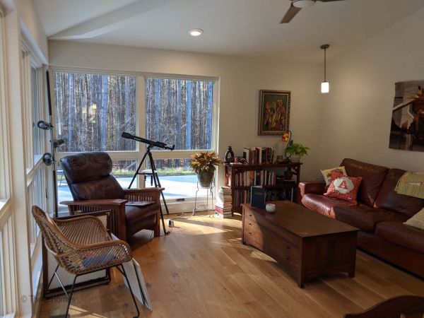 Close view of custom home materials and trims