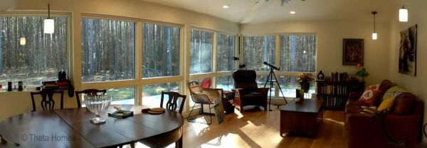 Architectural composition of home lines and angles