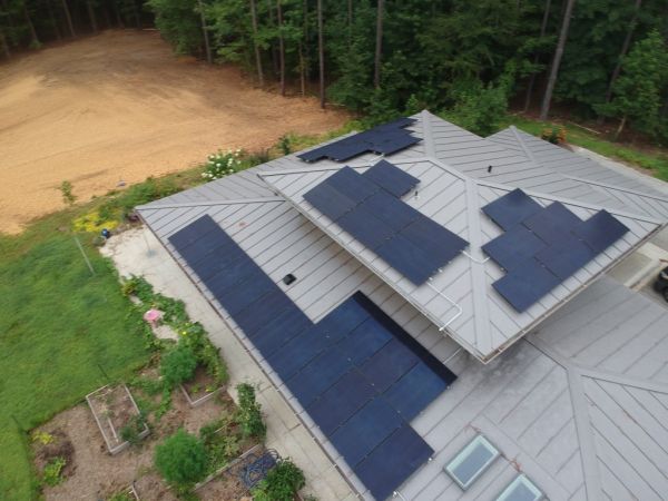 Landscape elements framing home design