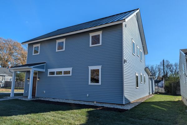 Bathroom interior with sleek fixtures and tile work