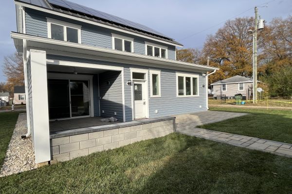 Home exterior detail highlighting cladding and architectural texture